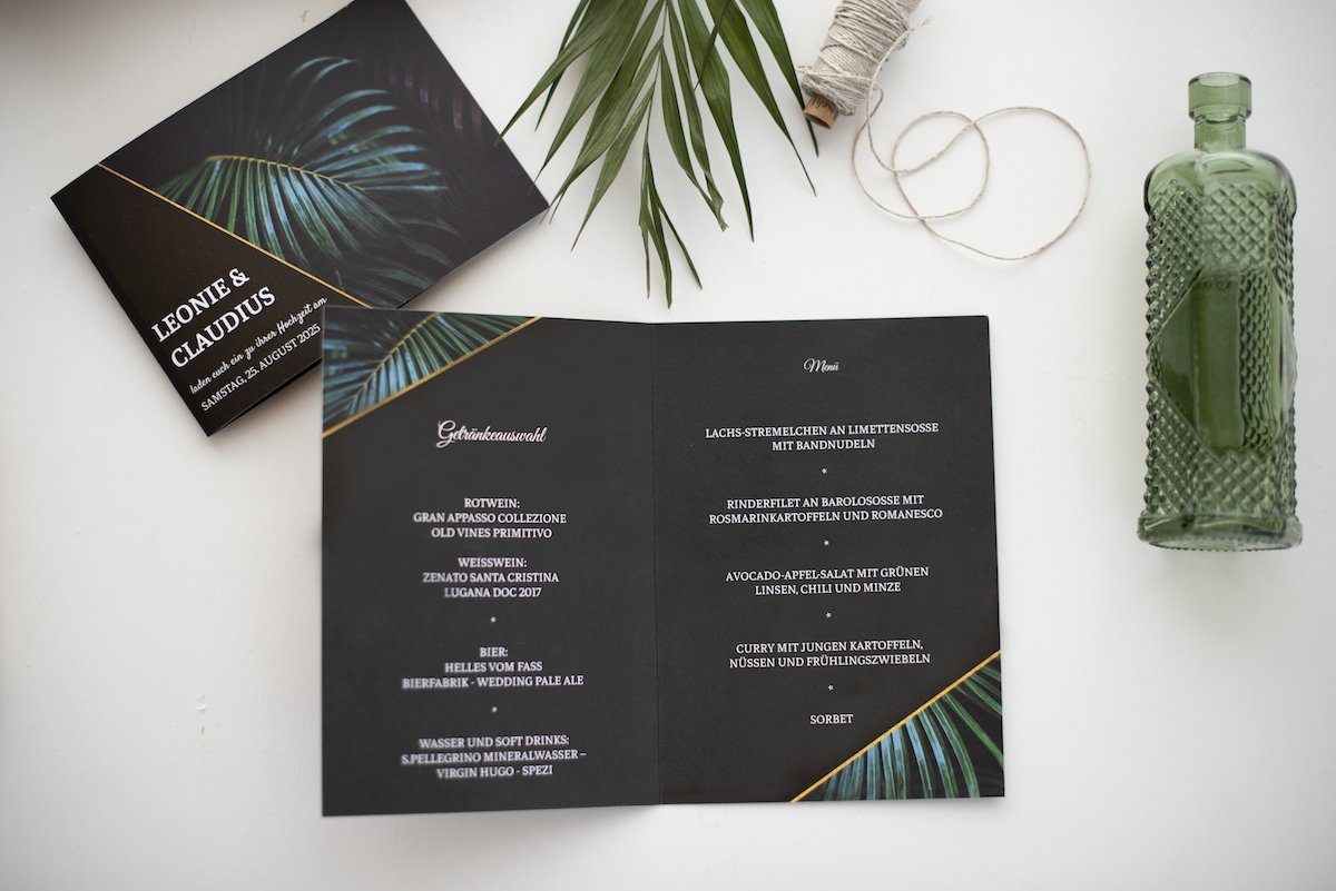 Menükarte Serie 'Plant' von Printkiss