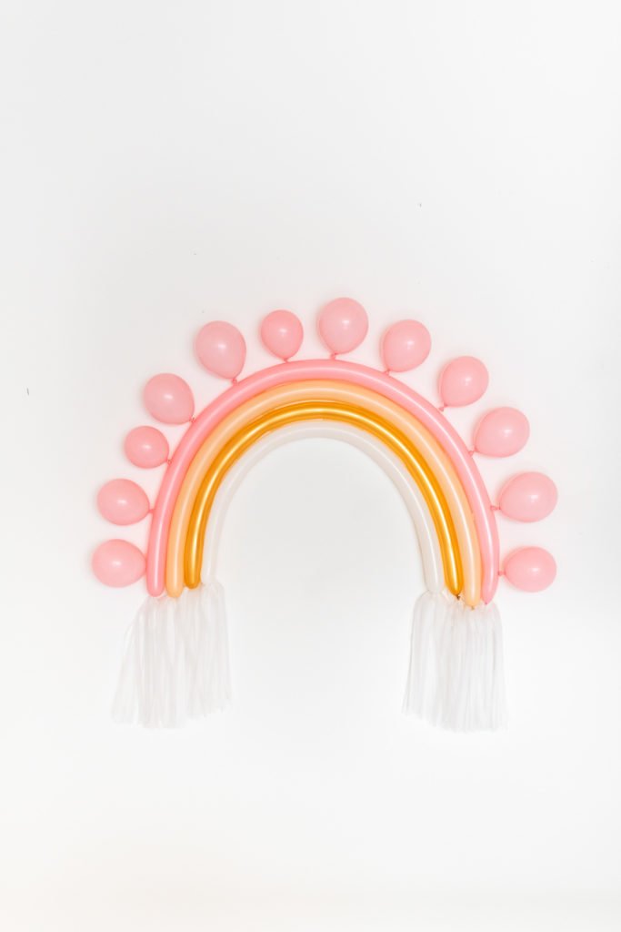 Ballongirlande Regenbogen pastell