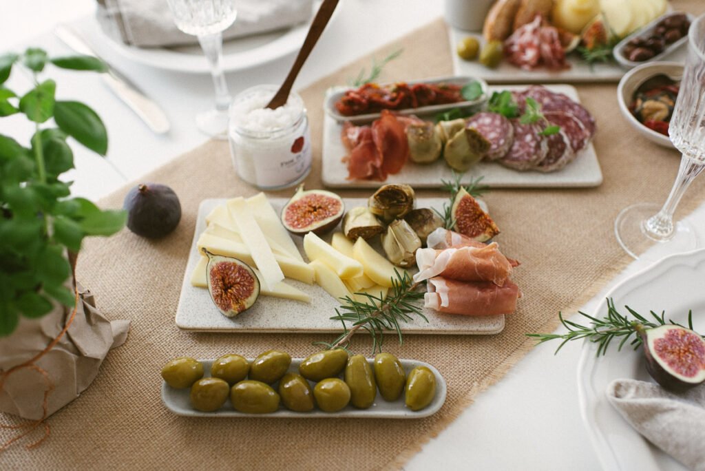Italienisch mediterran Antipasti Platte anrichten Anleitung und Rezept
