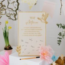 Gästebuchtafel zur Taufe, Kommunion oder Konfirmation