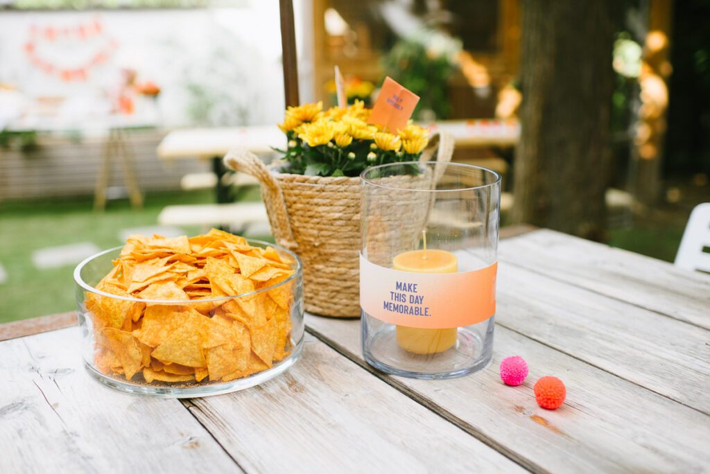 Tischdeko 45. geburtstag