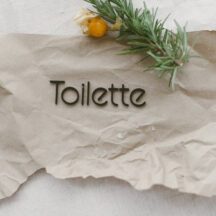 Schriftzug 'Toilette'