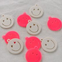 Anhänger Smiley beige neon