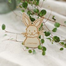 Hasenanhänger+Name 2 Stück
