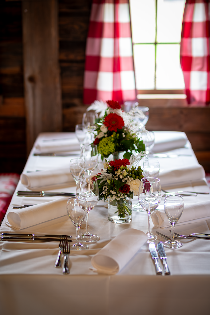 Walkemuehle Alm Hochzeit Tischdeko