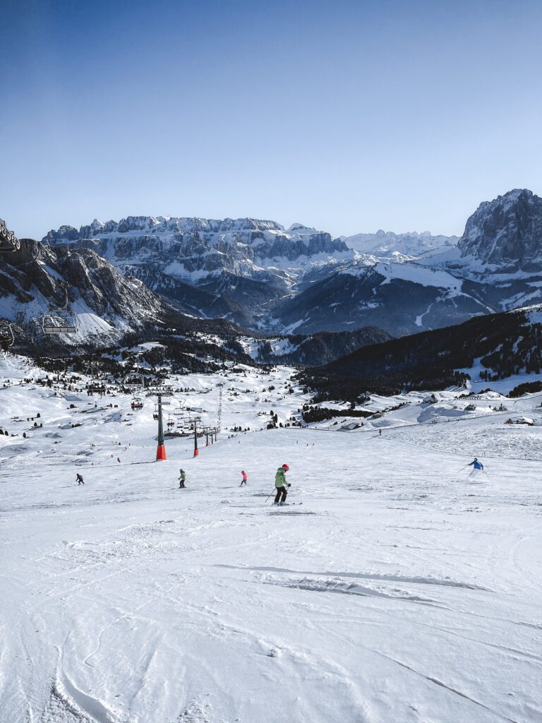 Skifahren in Südtirol Abfahrt von der Seceda Südtirol