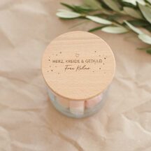 Vorratsglas 'Herz, Kreide & Geduld'