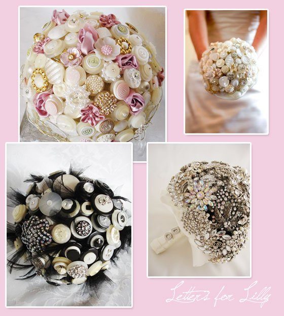 Brautstrauß-Knöpfe