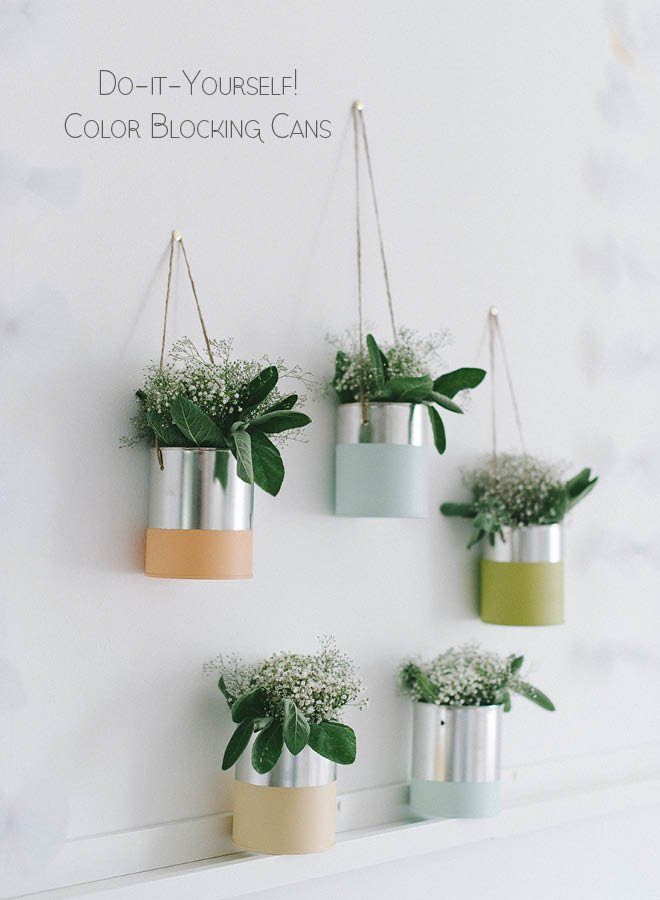 Blechdosen für die florale Hochzeitsdeko