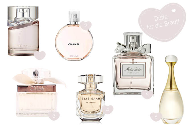 Hochzeitsparfum mit schönem Flacon