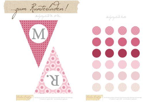 Girlande_Mrs_Mr2 Selbst ausdrucken und basteln: Eine Hochzeitsgirlande zum Download. Einfach herunterladen, ausdrucken und selber basteln