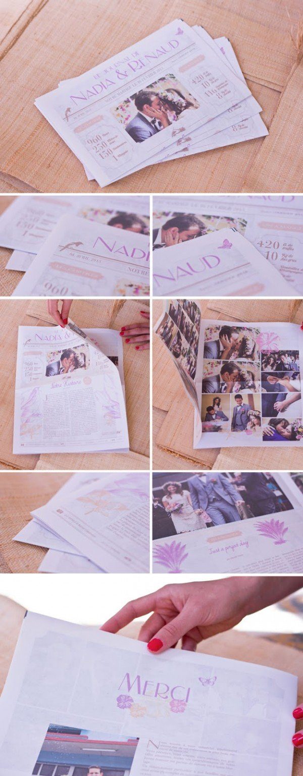 Hochzeitszeitung nach der Hochzeit