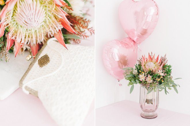 November Brautstrauß mit einer Protea2