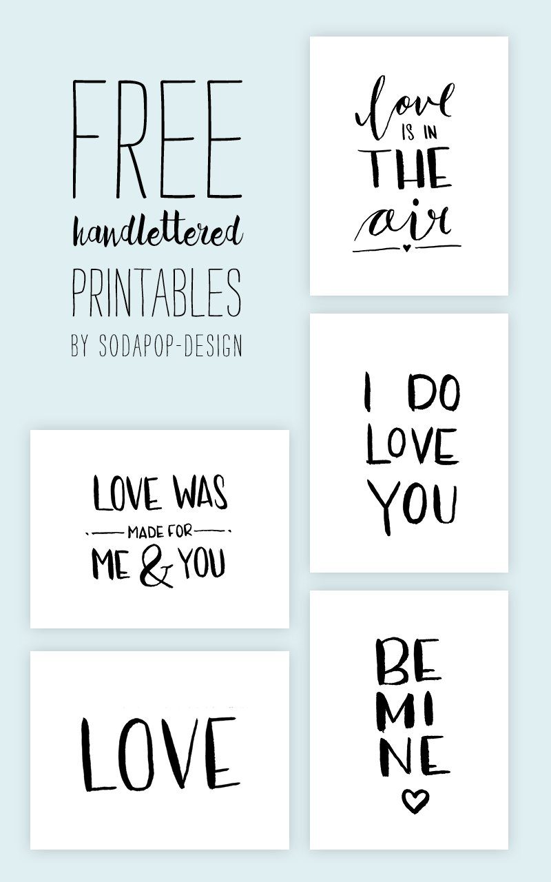 Valentinskarten Freebie zum Runterladen