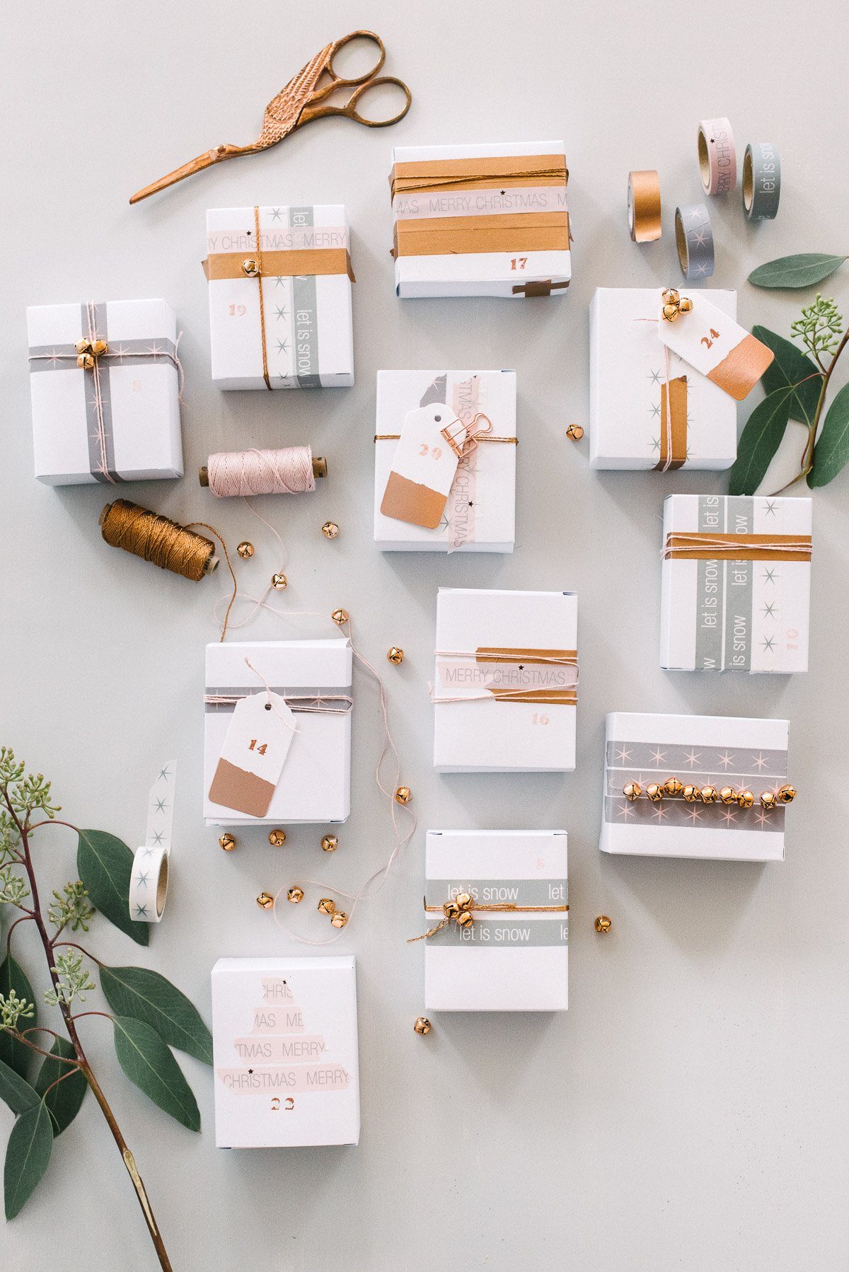 DIY Adventskalender roségold