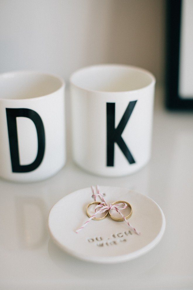 Hochzeit Ringschale aus Porzellan